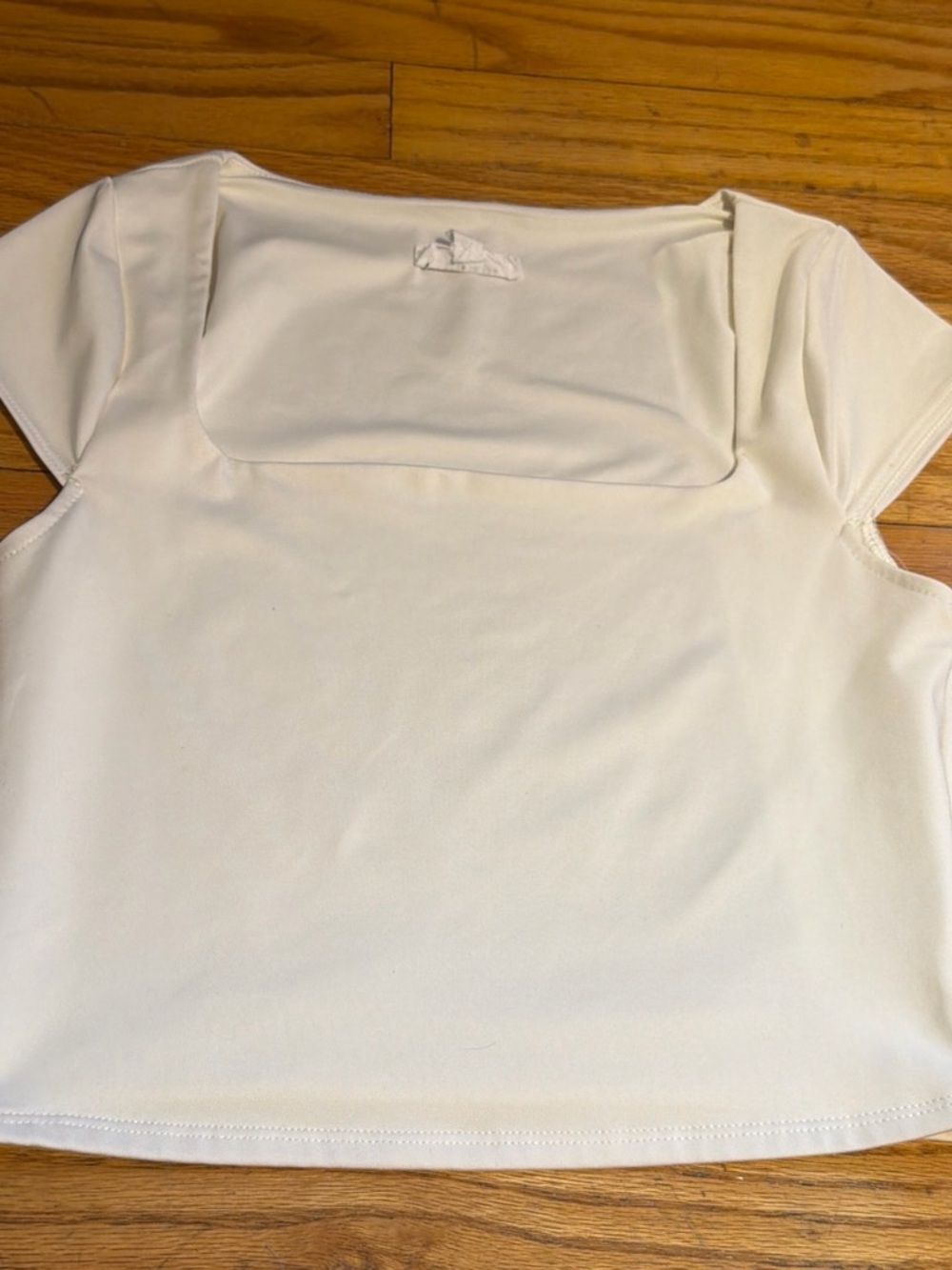 Women’s Square Neck Short Sleeve Top - Cream